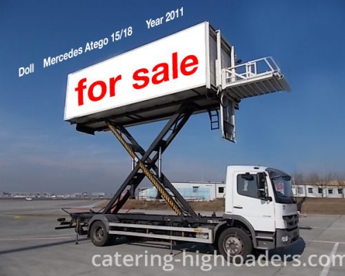 Doll Catering Truck lifted up with a for sale sign